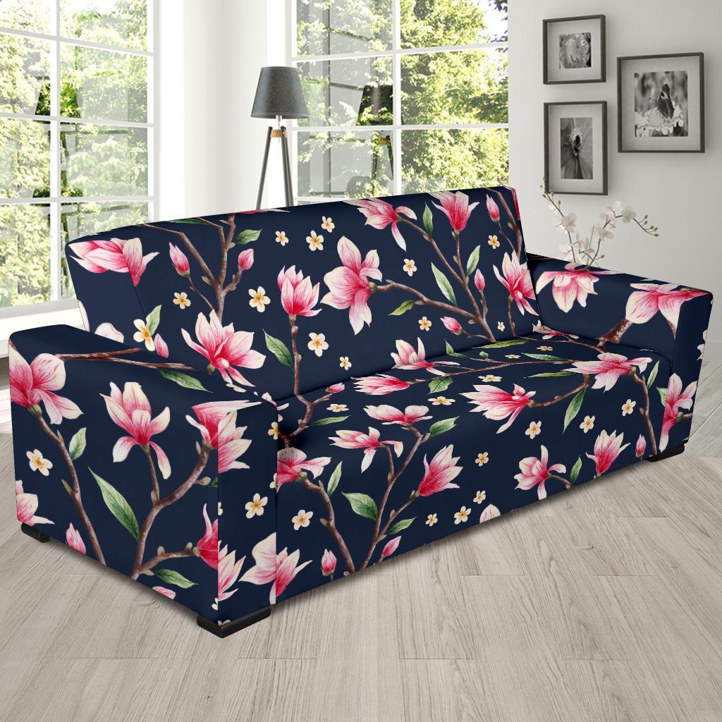 Magnolia Pattern Print Design MAG09 Sofa Slipcover-JORJUNE.COM