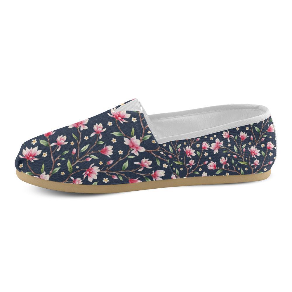 Magnolia Pattern Print Design MAG09 Women Casual Shoes-JorJune.com