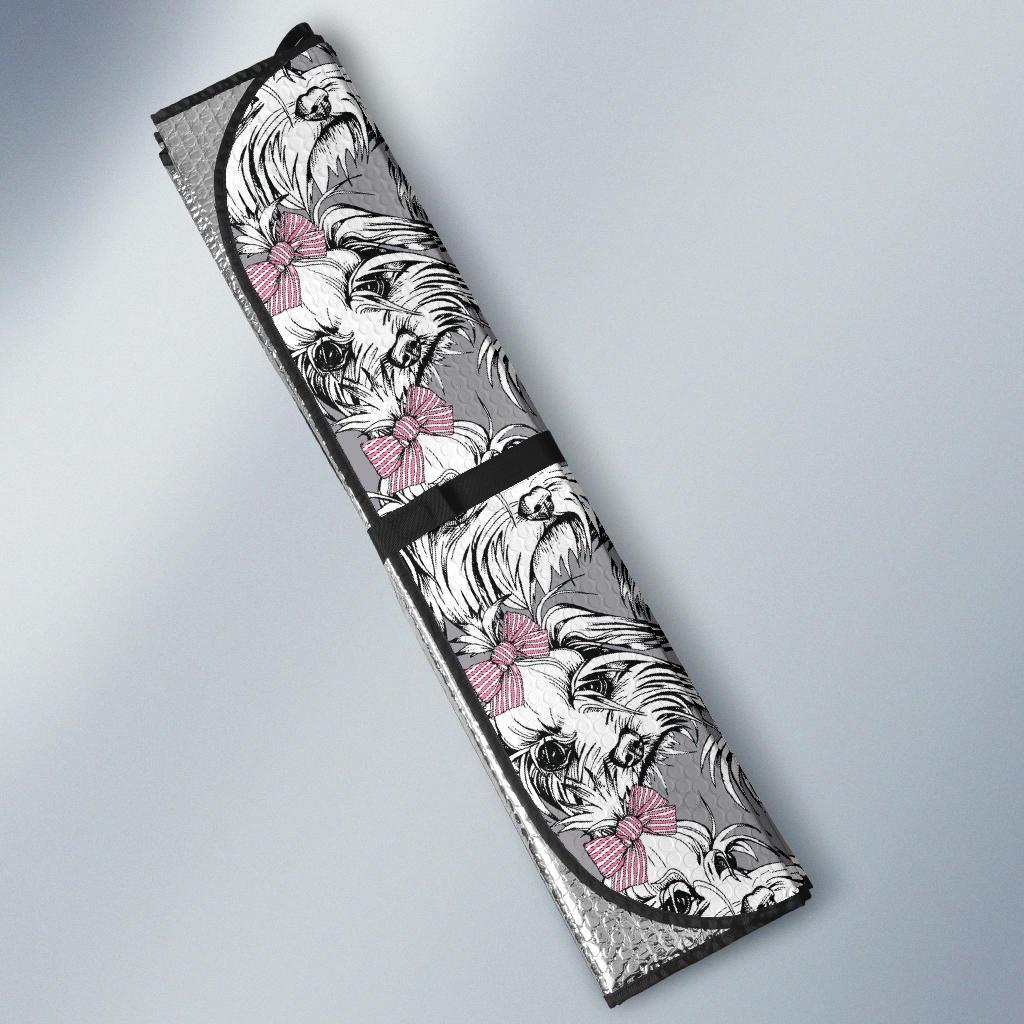 Maltese Pattern Print Design 01 Car Sun Shades-JORJUNE.COM