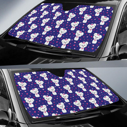 Maltese Pattern Print Design 02 Car Sun Shades-JORJUNE.COM