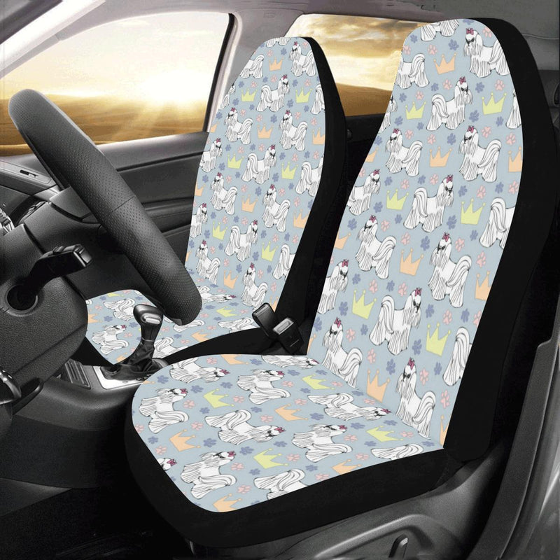 Maltese Pattern Print Design 04 Car Seat Covers (Set of 2)-JORJUNE.COM