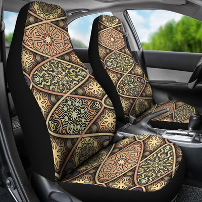 Mandala Motif Themed Design Print Universal Fit Car Seat Covers