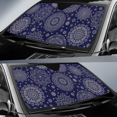 Mandala Pattern Print Design 02 Car Sun Shades-JORJUNE.COM