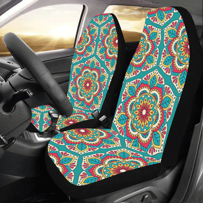 Mandala Pattern Print Design 03 Car Seat Covers (Set of 2)-JORJUNE.COM
