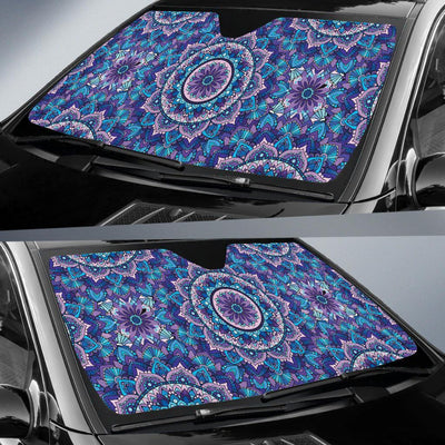 Mandala Pattern Print Design 04 Car Sun Shades-JORJUNE.COM