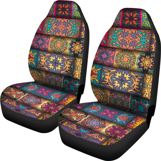 Mandala Style Design Print Universal Fit Car Seat Covers