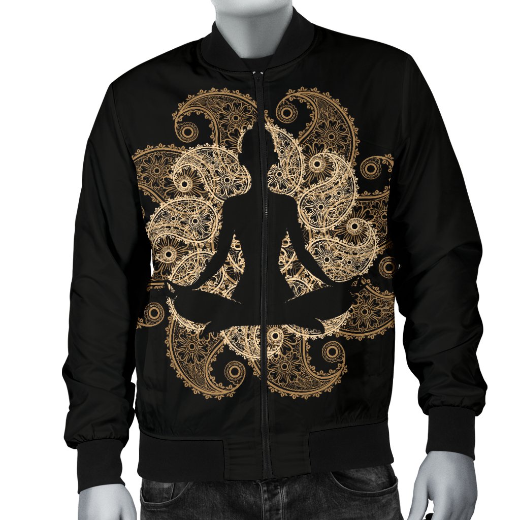 Mandala Yoga Men Casual Bomber Jacket