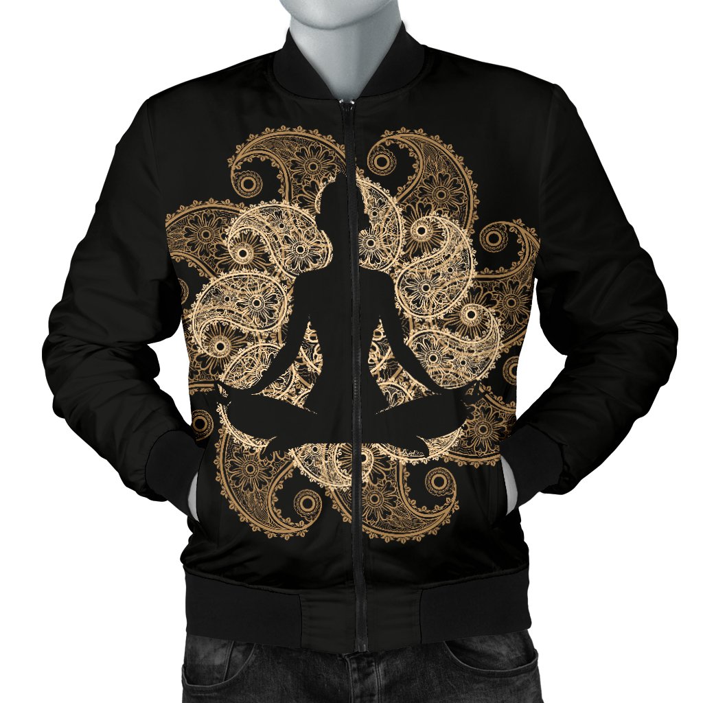 Mandala Yoga Men Casual Bomber Jacket