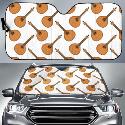 Mandolin Pattern Print Design 01 Car Sun Shades-JORJUNE.COM