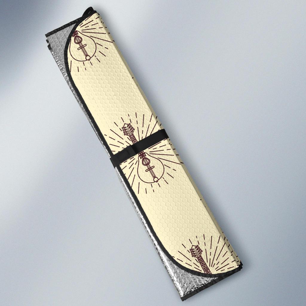 Mandolin Pattern Print Design 02 Car Sun Shades-JORJUNE.COM
