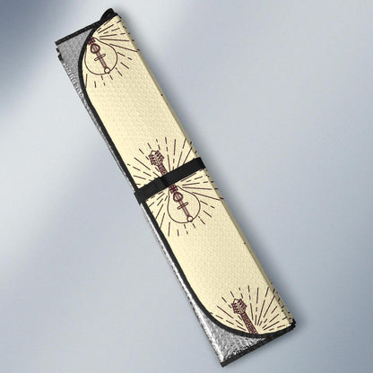 Mandolin Pattern Print Design 02 Car Sun Shades-JORJUNE.COM