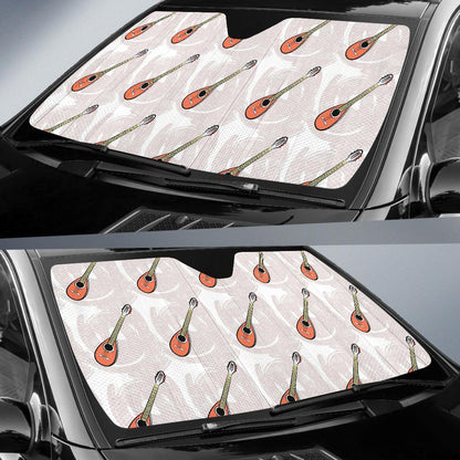 Mandolin Pattern Print Design 03 Car Sun Shades-JORJUNE.COM