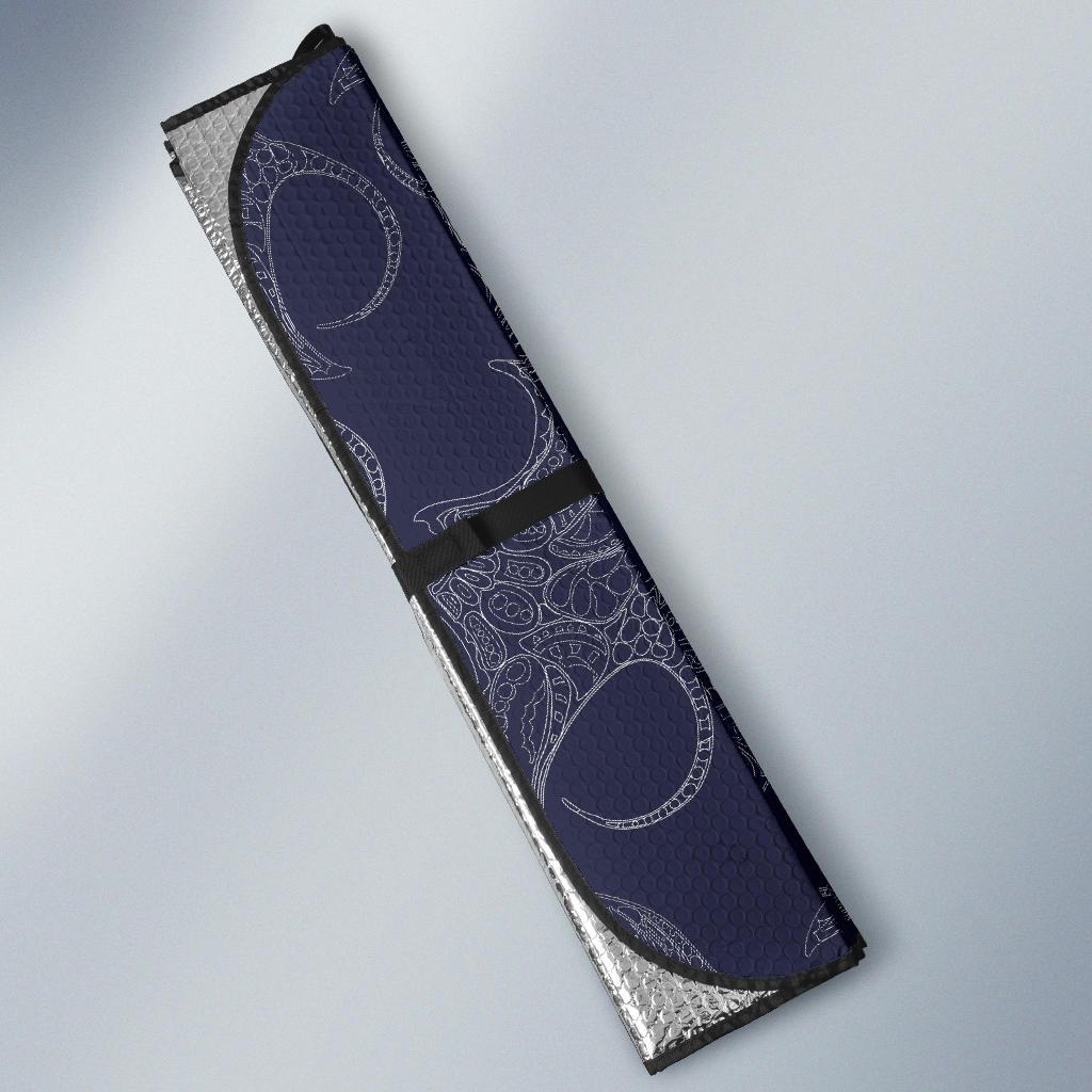 Manta Ray Pattern Print Design 01 Car Sun Shades-JORJUNE.COM