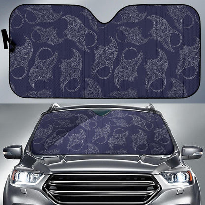 Manta Ray Pattern Print Design 01 Car Sun Shades-JORJUNE.COM