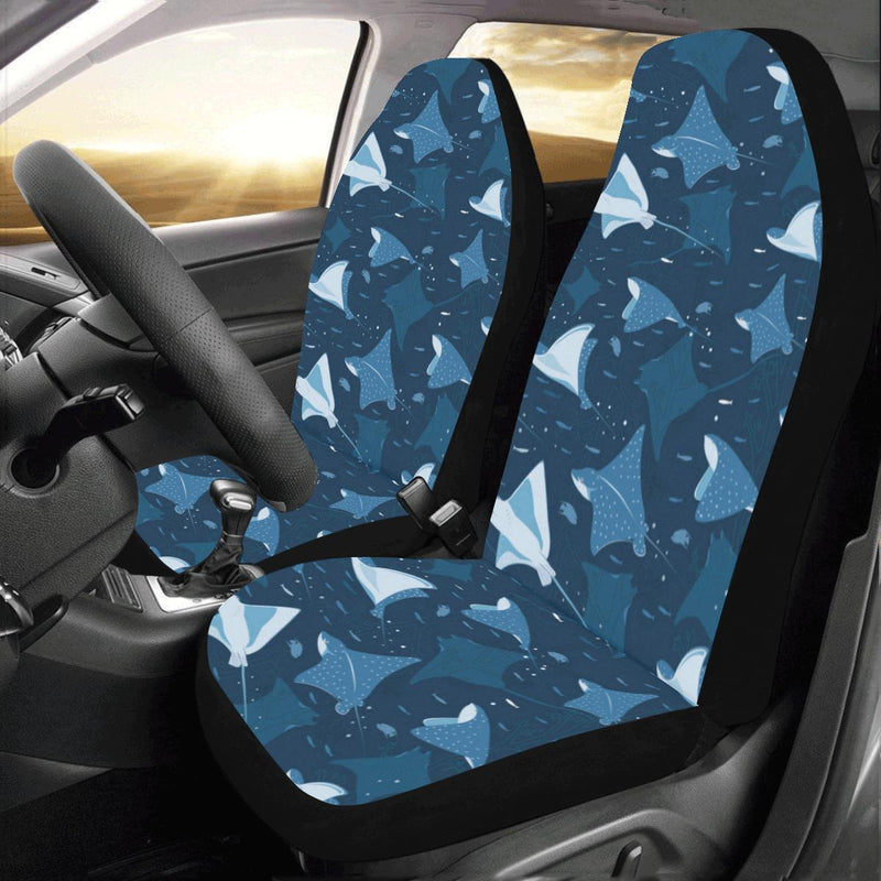 Manta Ray Pattern Print Design 02 Car Seat Covers (Set of 2)-JORJUNE.COM