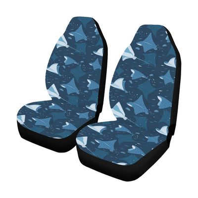 Manta Ray Pattern Print Design 02 Car Seat Covers (Set of 2)-JORJUNE.COM