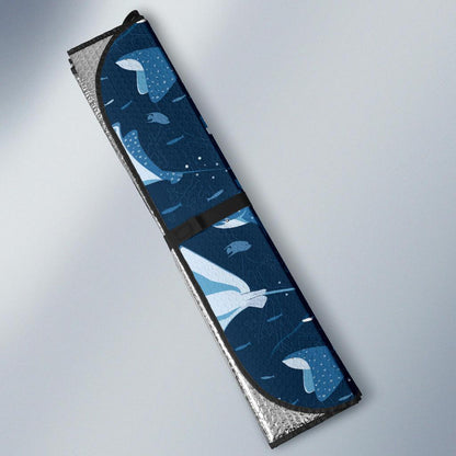 Manta Ray Pattern Print Design 02 Car Sun Shades-JORJUNE.COM