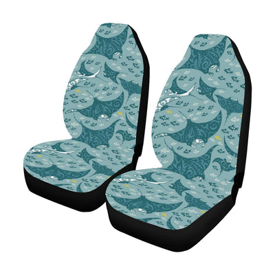 Manta Ray Tribal Pattern Print Design 03 Car Seat Covers (Set of 2)-JORJUNE.COM