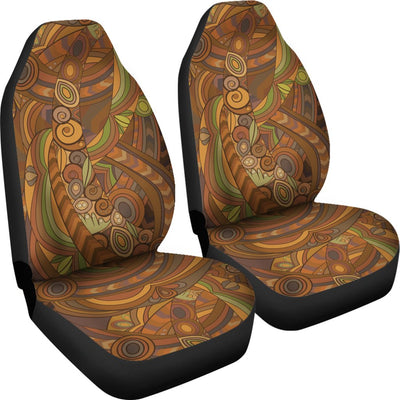 Maori Ornament Design Print Universal Fit Car Seat Covers