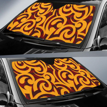 Maori Pattern Print Design 02 Car Sun Shades-JORJUNE.COM