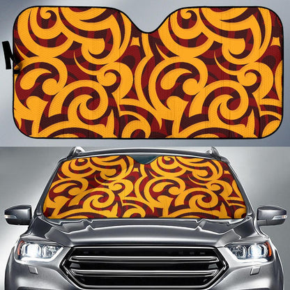 Maori Pattern Print Design 02 Car Sun Shades-JORJUNE.COM