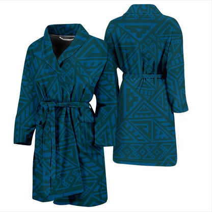 Maori Pattern Print Design 03 Men Bathrobe-JORJUNE.COM