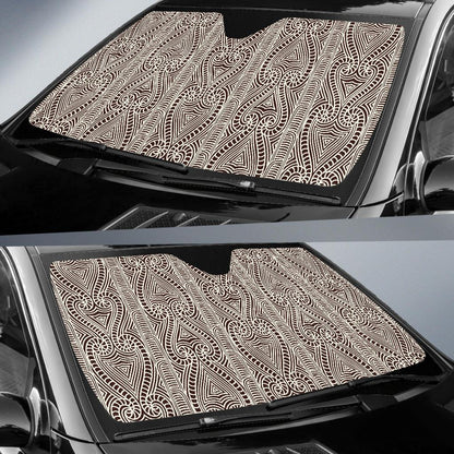Maori Pattern Print Design 04 Car Sun Shades-JORJUNE.COM