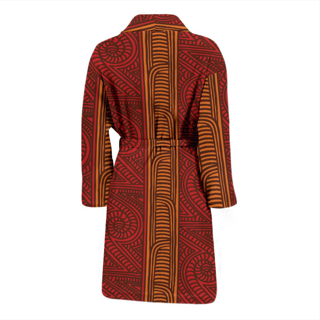 Maori Pattern Print Design 05 Men Bathrobe-JORJUNE.COM