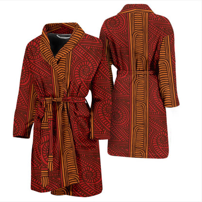 Maori Pattern Print Design 05 Men Bathrobe-JORJUNE.COM