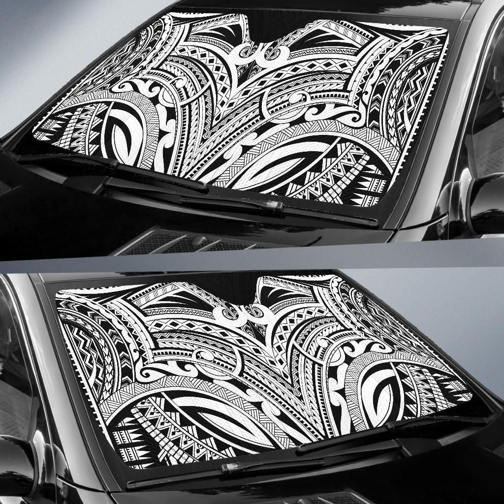 Maori Pattern Print Design 06 Car Sun Shades-JORJUNE.COM