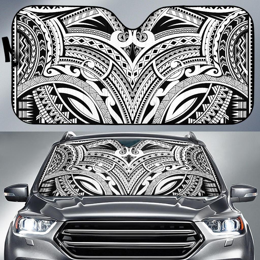 Maori Pattern Print Design 06 Car Sun Shades-JORJUNE.COM