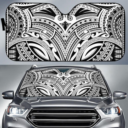 Maori Pattern Print Design 06 Car Sun Shades-JORJUNE.COM