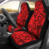 Maori Red Themed Design Print Universal Fit Car Seat Covers