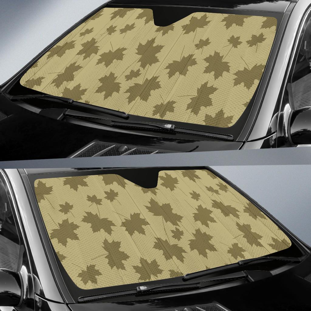 Maple Leaf Pattern Print Design 01 Car Sun Shades-JORJUNE.COM