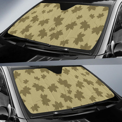 Maple Leaf Pattern Print Design 01 Car Sun Shades-JORJUNE.COM