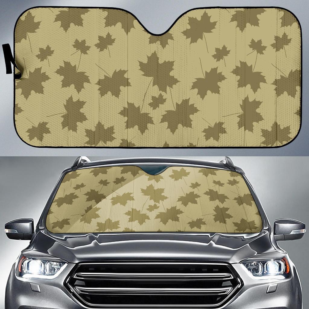 Maple Leaf Pattern Print Design 01 Car Sun Shades-JORJUNE.COM