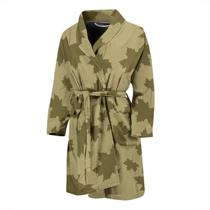 Maple Leaf Pattern Print Design 01 Men Bathrobe-JORJUNE.COM