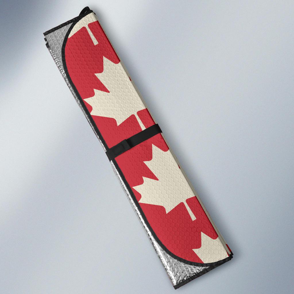 Maple Leaf Pattern Print Design 02 Car Sun Shades-JORJUNE.COM