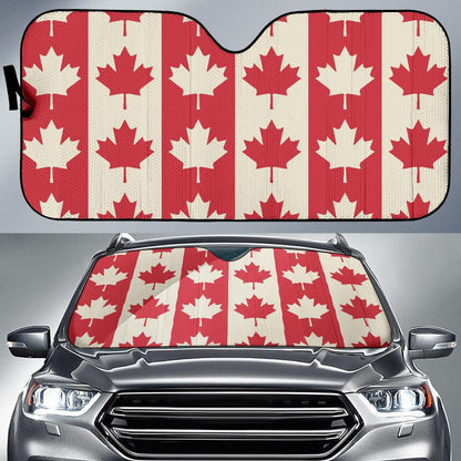Maple Leaf Pattern Print Design 02 Car Sun Shades-JORJUNE.COM