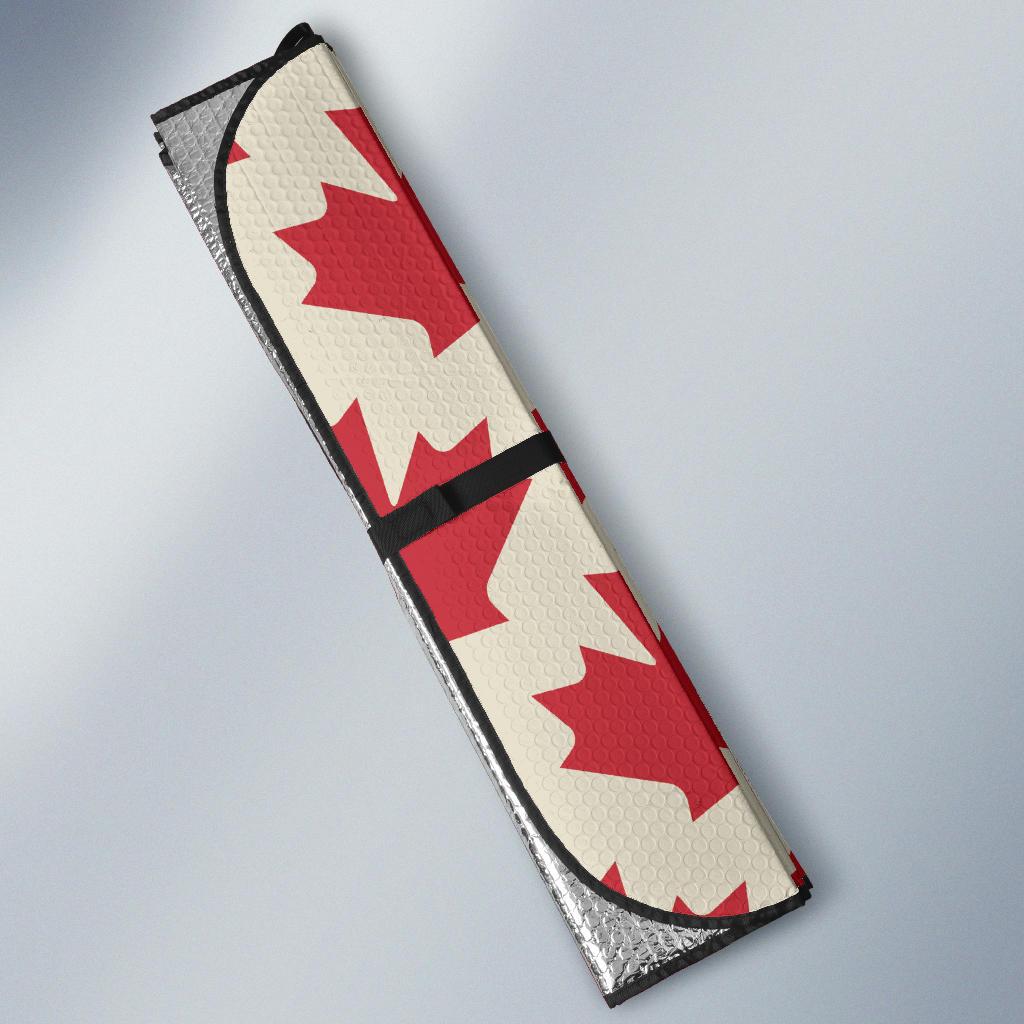 Maple Leaf Pattern Print Design 03 Car Sun Shades-JORJUNE.COM