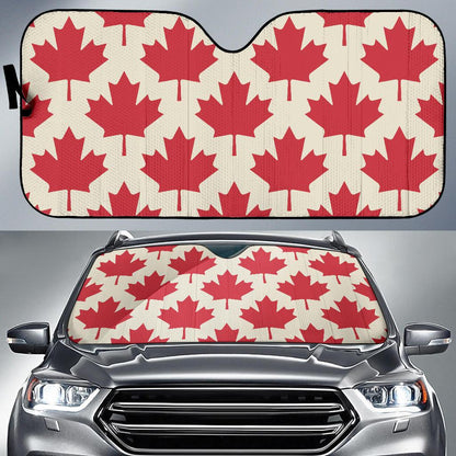 Maple Leaf Pattern Print Design 03 Car Sun Shades-JORJUNE.COM