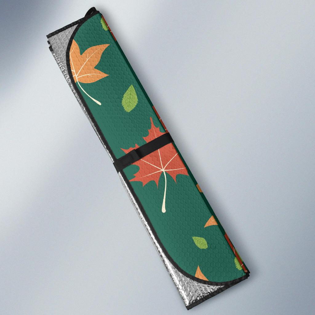 Maple Leaf Pattern Print Design 04 Car Sun Shades-JORJUNE.COM