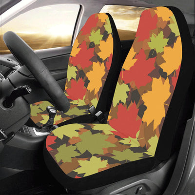 Maple Leaf Pattern Print Design 05 Car Seat Covers (Set of 2)-JORJUNE.COM