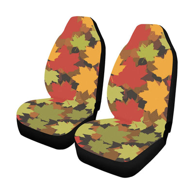 Maple Leaf Pattern Print Design 05 Car Seat Covers (Set of 2)-JORJUNE.COM