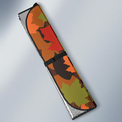 Maple Leaf Pattern Print Design 05 Car Sun Shades-JORJUNE.COM