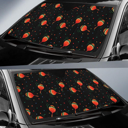 Maracas Pattern Print Design 03 Car Sun Shades-JORJUNE.COM