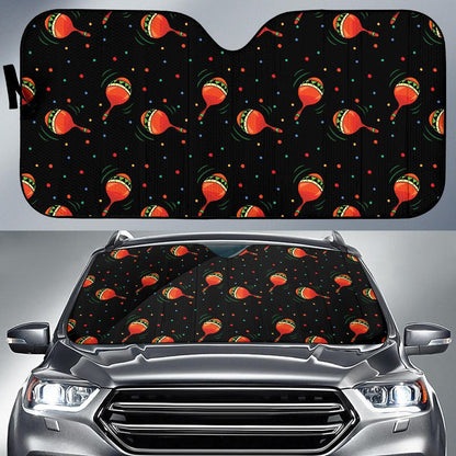 Maracas Pattern Print Design 03 Car Sun Shades-JORJUNE.COM