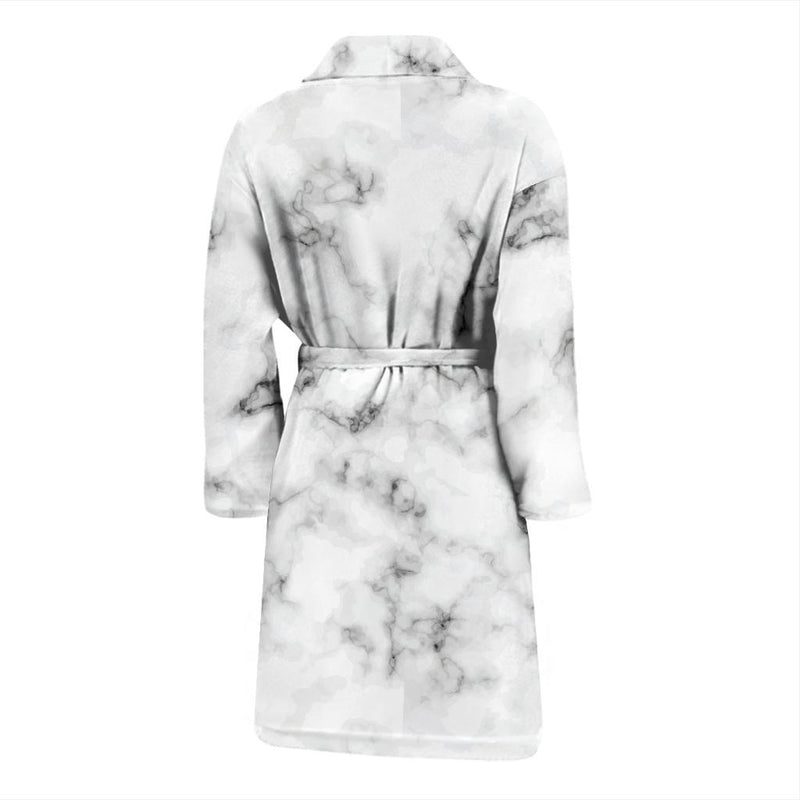 Marble Pattern Print Design 01 Men Bathrobe-JORJUNE.COM