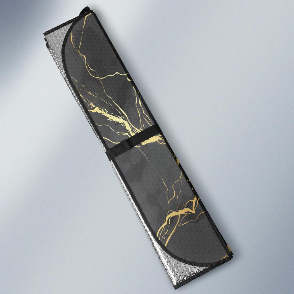 Marble Pattern Print Design 02 Car Sun Shades-JORJUNE.COM