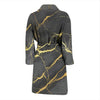 Marble Pattern Print Design 02 Men Bathrobe-JORJUNE.COM